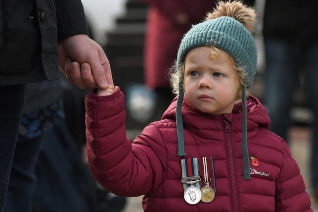 Young and old paid their respects at the Flag Market