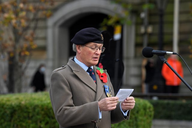 A reading during the Flag Market service