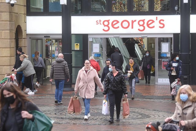 Shoppers outside the St George's Centre