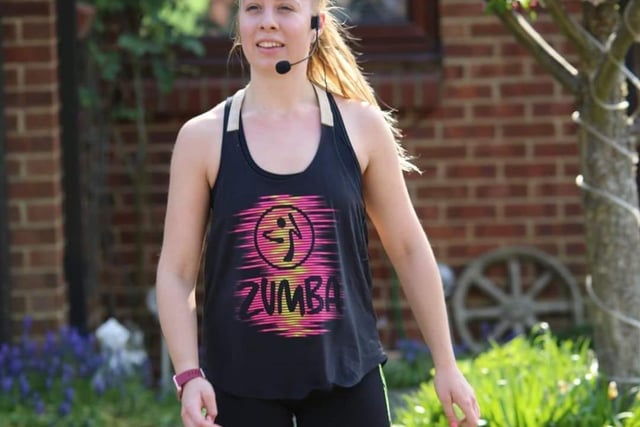 Wendy Underhill wrote: "My daughter teaching our road Zumba, the whole close came together every Saturday morning. Worth, Crawley."