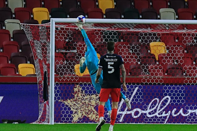 Brilliant save from Canos in the first half as he turned over his dipping effort from range. No chance with Ghoddos’s header and then kept Town alive with another stop from Toney midway through the second period.