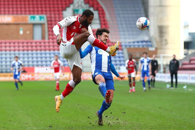 ZACH CLOUGH (Forest to Wigan, free) & JANOI DONACIEN (Ipswich to Fleetwood, loan): Clough (right) and Donacien played against each other in a 0-0 draw at the weekend. It was a debut for both. Forward Clough was a star at Bolton in his early days, while right-back Donacien's departure wasn't well received by some Portman Road. (Photo by Jan Kruger/Getty Images).