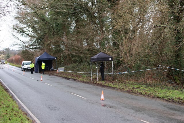 Forensic specialists and police officers have been searching the area. Photo: Eddie Mitchell SUS-210129-130819001