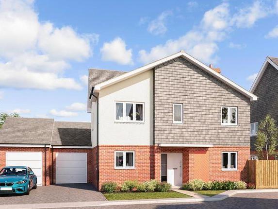 A luxury, contemporary family home with stunning lakeside views and woodland walks, en-suite shower room, bespoke kitchen, elegant interiors and under floor heating. Price: £495,000.