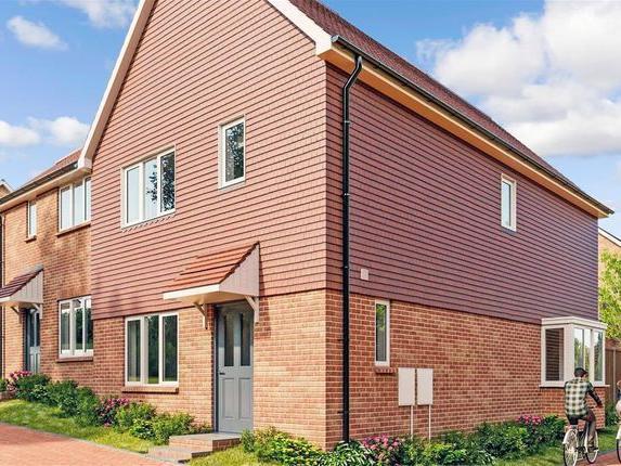 This three-bedroom end terrace has a luxury kitchen with integrated appliances and an en-suite and fitted wardrobes to the master bedroom. Price: £485,000