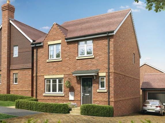 This four-bedroom detached is designed for modern-day living with a large kitchen/dining area, and a master bedroom with en-suite. Price: £480,000
