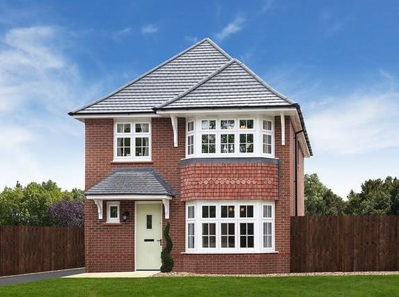 This four-bedroom detached has an arts and crafts frontage and a modern interior with fitted dining kitchen and en-suite to the master bedroom. Price: £464,950