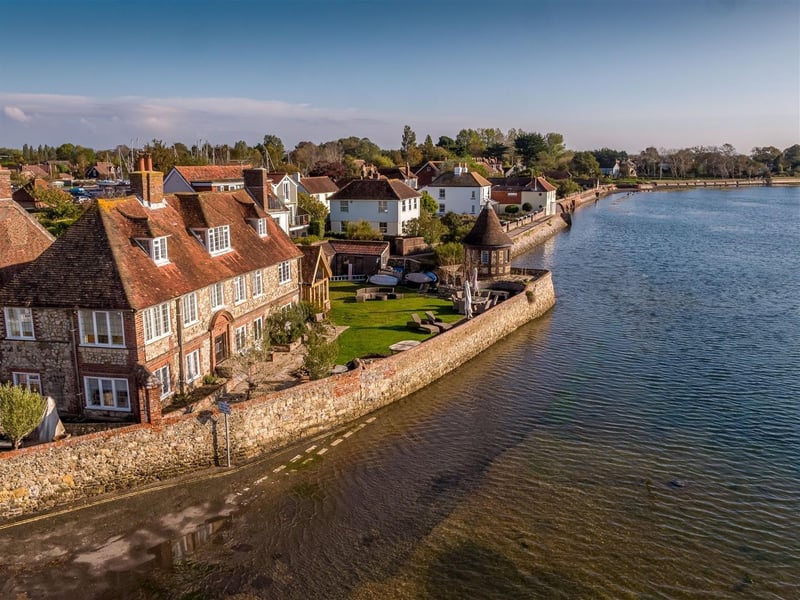 A Grade II listed house with stunning views on the shore of Chichester Harbour. Price: on application.