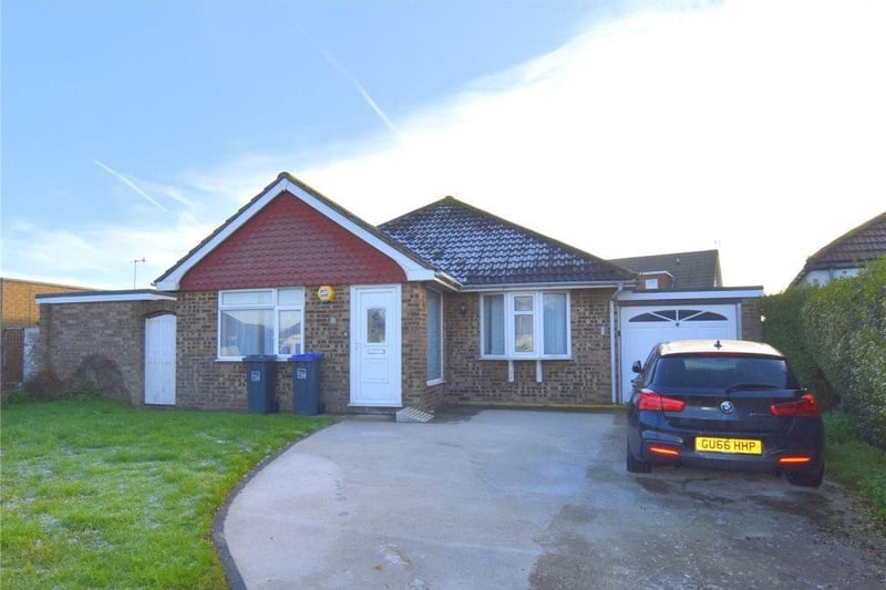A three bedroom detached bungalow located on Shoreham Beach, 0.3 miles from Shoreham railway station. Price: £550,000.