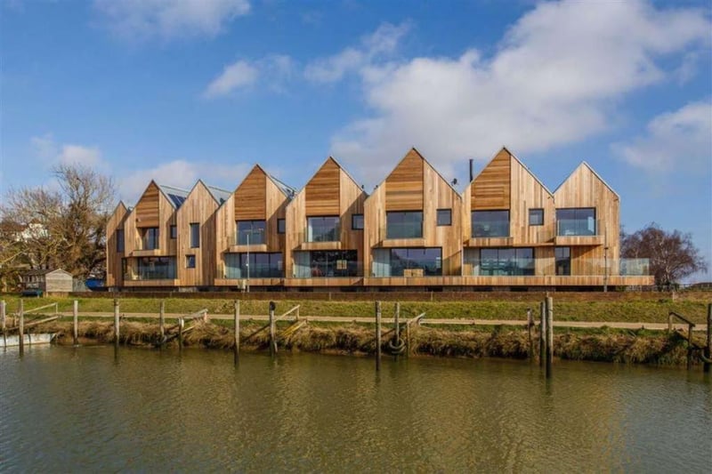 This unique townhouse, built in materials reflecting the town's maritime history, is situated 0.4 miles from Rye railway station. Price: £850,000.