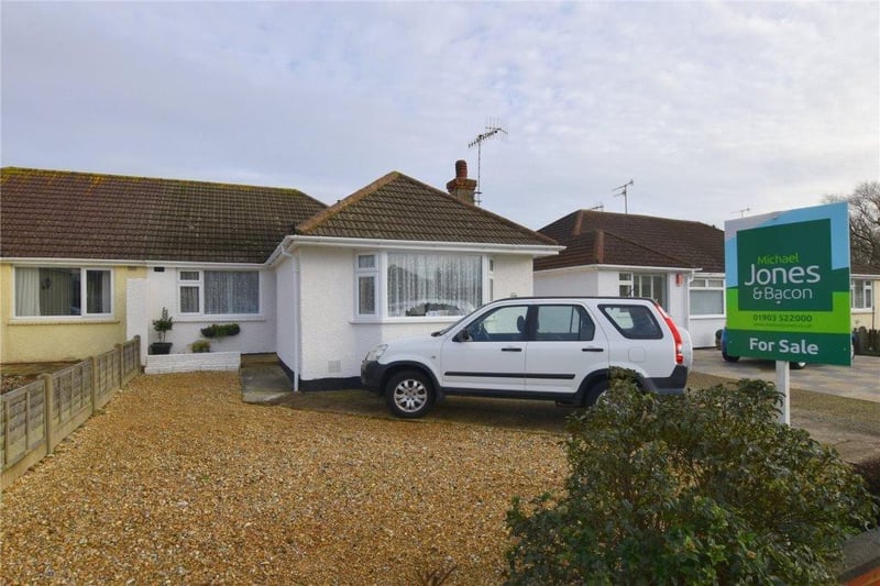 A character style three bedroom bungalow close to the village and 0.4 miles from Lancing railway station. Price: £350,000.