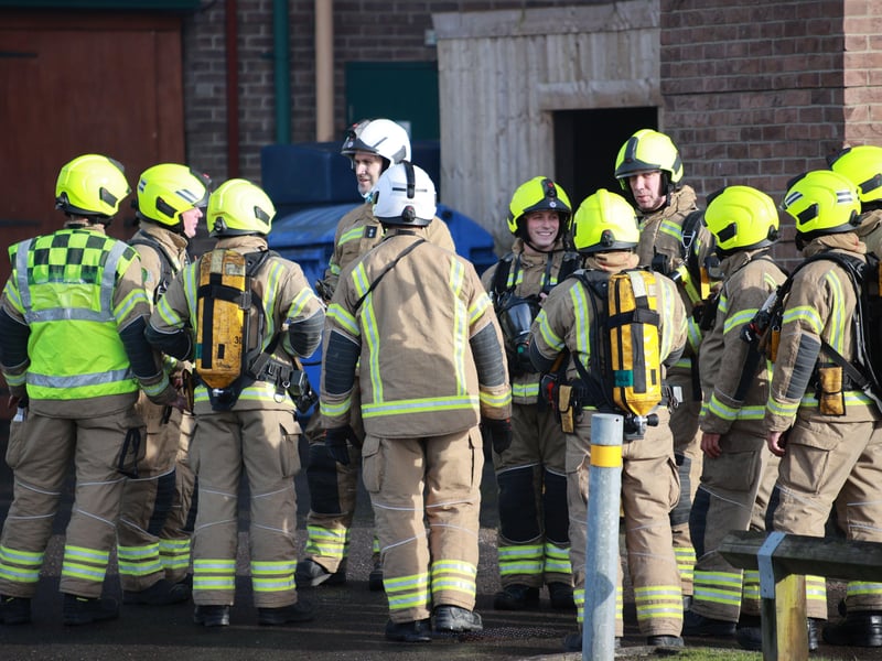 The scene of the blaze
