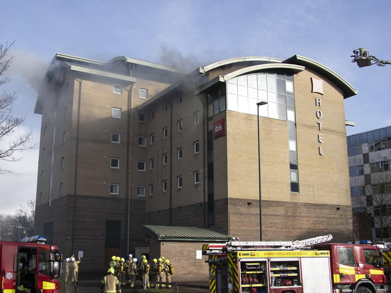 The scene of the blaze