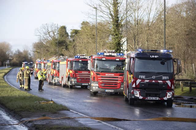 The scene of the blaze