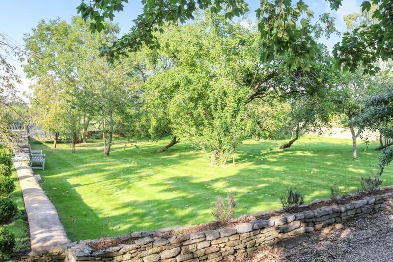 Gardens at the Abbey Lodge property in Farthinghoe (photo from Rightmove)