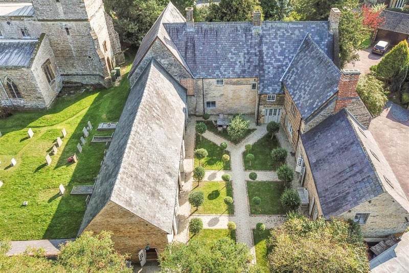 A grade II listed property - the Abbey Lodge - dating back to the 15th and 16th centuries has come up for sale for 1.9m in Farthinghoe (photo from Rightmove)