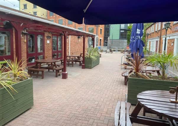 The Barge and Bottle, Sleaford. Converted from a former furniture showroom, it is now a comfortable watering hole. This independently owned hostelry has a large split-level room with balustrades. EMN-210317-171939001