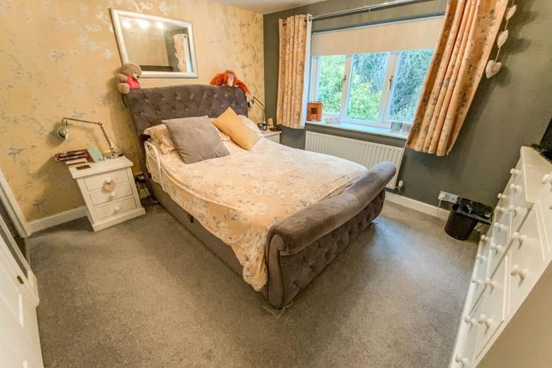 Master bedroom is a large double with fitted wardrobes and a recently upgraded high specification en-suite.
