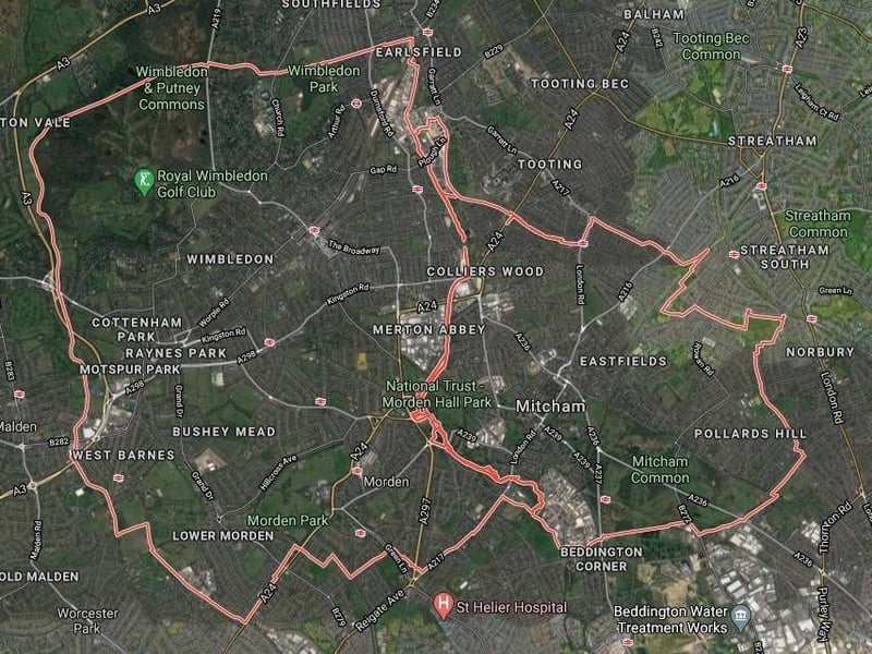 The eighth most common place people arrived in the area from was Merton, with 77 arrivals in the year to June 2019.