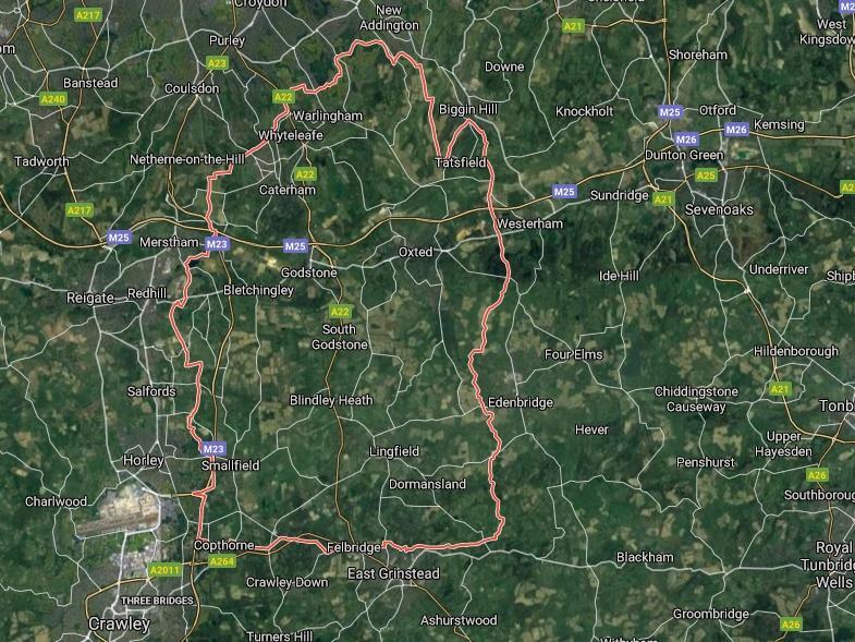 The sixth most common place people arrived in the area from was Tandridge, with 162 arrivals in the year to June 2019.