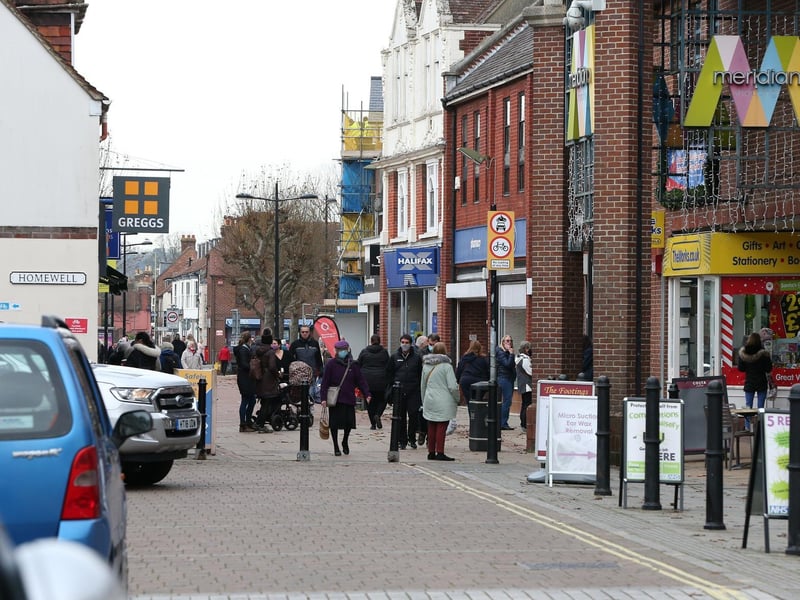 The second most common place people arrived in the area from was Havant, with 467 arrivals in the year to June 2019. Pictured is Havant town centre.