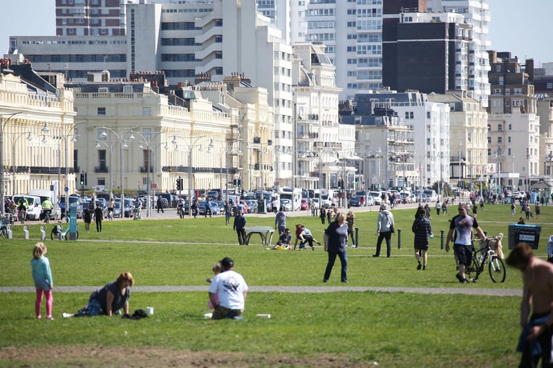 The seventh most common place people arrived in the area from was Brighton and Hove, with 166 arrivals in the year to June 2019. Pictures is Hove Lawns.