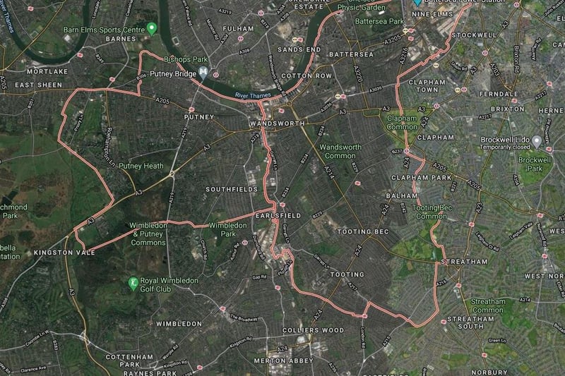 The tenth most common place people arrived in the area from was Wandsworth, with 125 arrivals in the year to June 2019.Photo: Google Maps