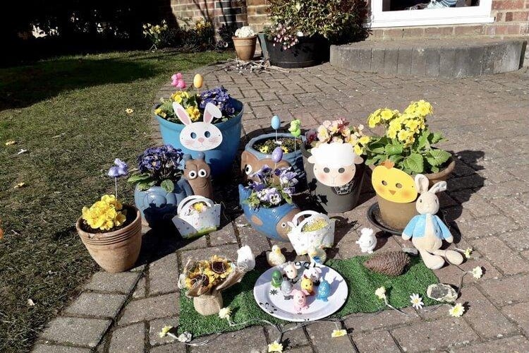This arrangement had an adorable Easter twist