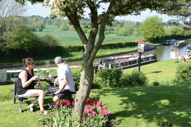 The staff at the beautiful canalside pub, The Narrowboat in Weedon, set up a brand new marquee last month and visitors can order food and drink from their tables on the pub's app.