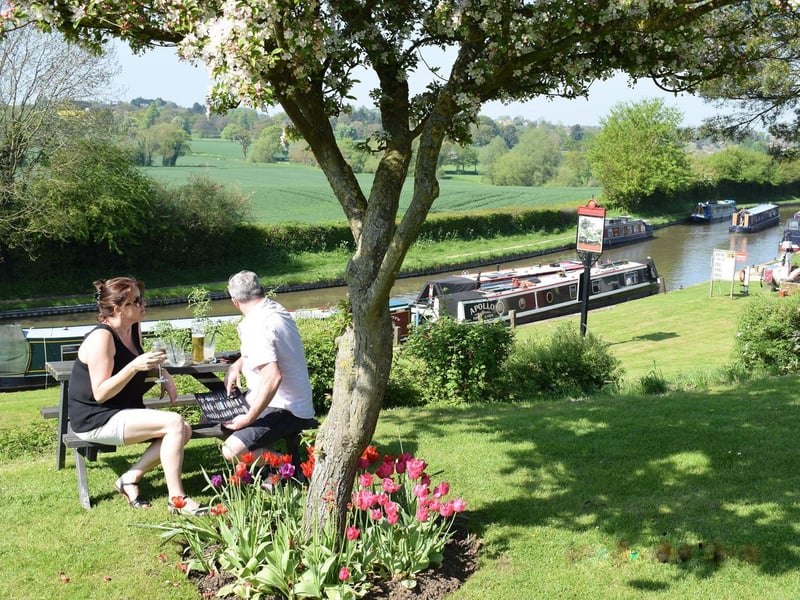 The staff at the beautiful canalside pub, The Narrowboat in Weedon, set up a brand new marquee last month and visitors can order food and drink from their tables on the pub's app.