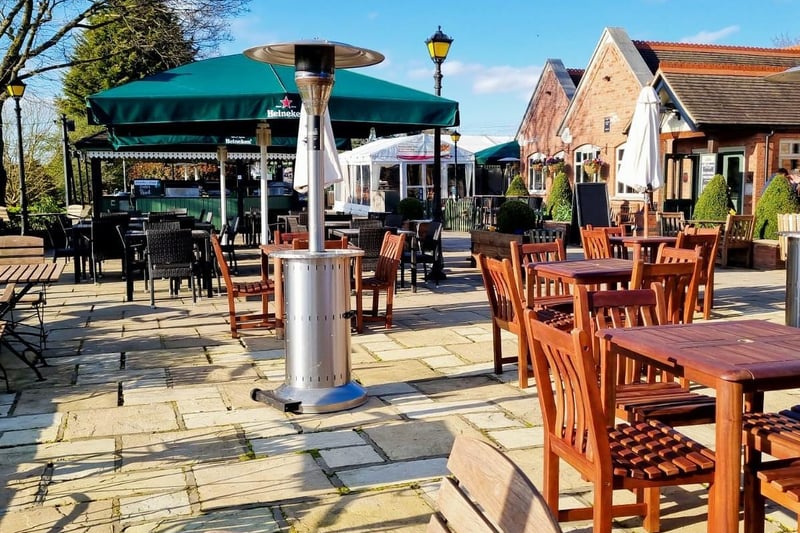 The Brampton Halt in Chapel Brampton have a stunning pub garden with outdoor heaters, a barbecue and breathtaking countryside views.