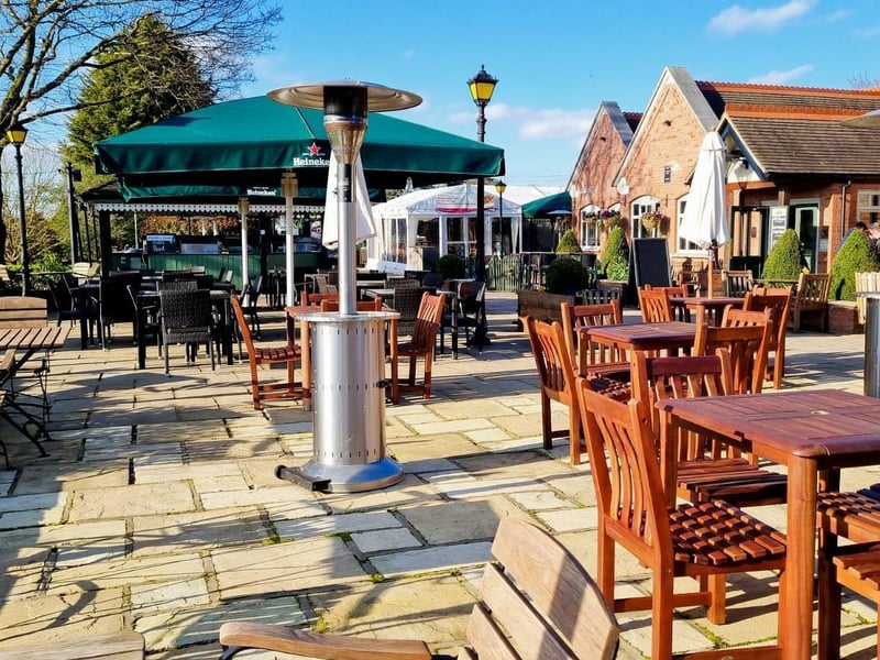 The Brampton Halt in Chapel Brampton have a stunning pub garden with outdoor heaters, a barbecue and breathtaking countryside views.
