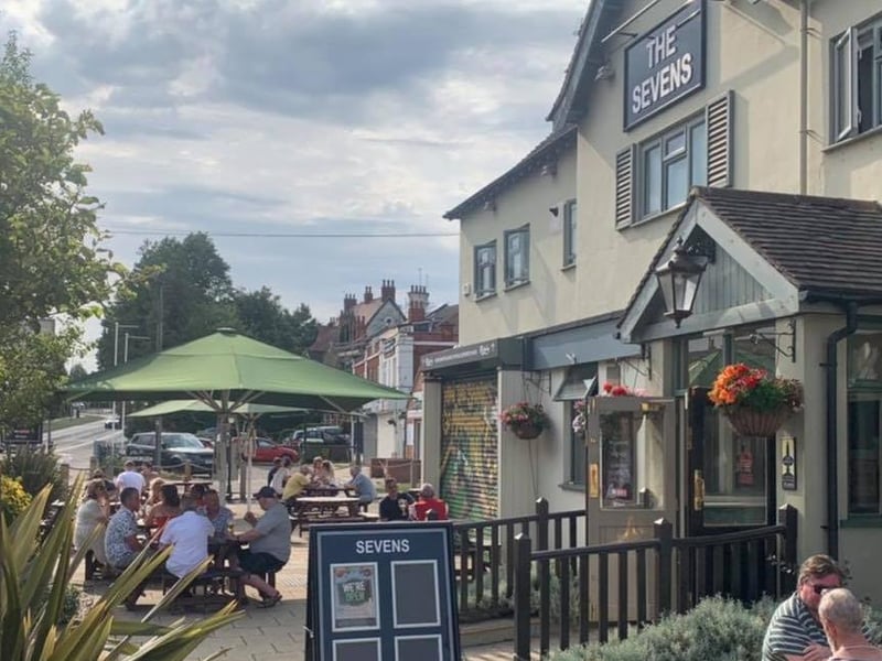 The Sevens pub in Northampton has a spacious beer garden. Call 01604 591503 for more information.