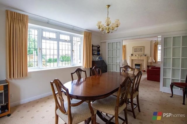 The 16ft dining room is adjacent to the sitting room and interconnects via sliding doors. Picture: PSP Homes.
