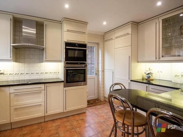 The kitchen/breakfast room has granite worktops, a breakfast bar and a range of integrated neff appliances. Picture: PSP Homes.