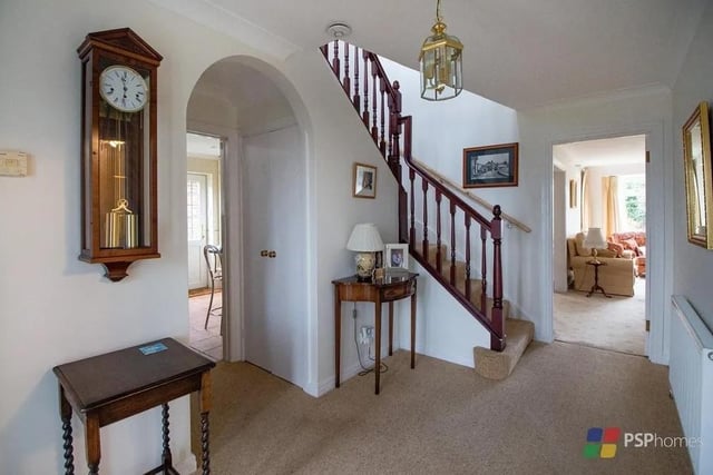 A turned staircase rises to the first floor landing. Picture: PSP Homes.