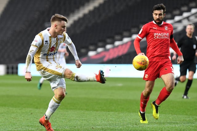 The lively teenager made 16 appearances for Paul Tisdale's side after signing on loan from Southampton, netting twice as he helped Dons to secure promotion to League One