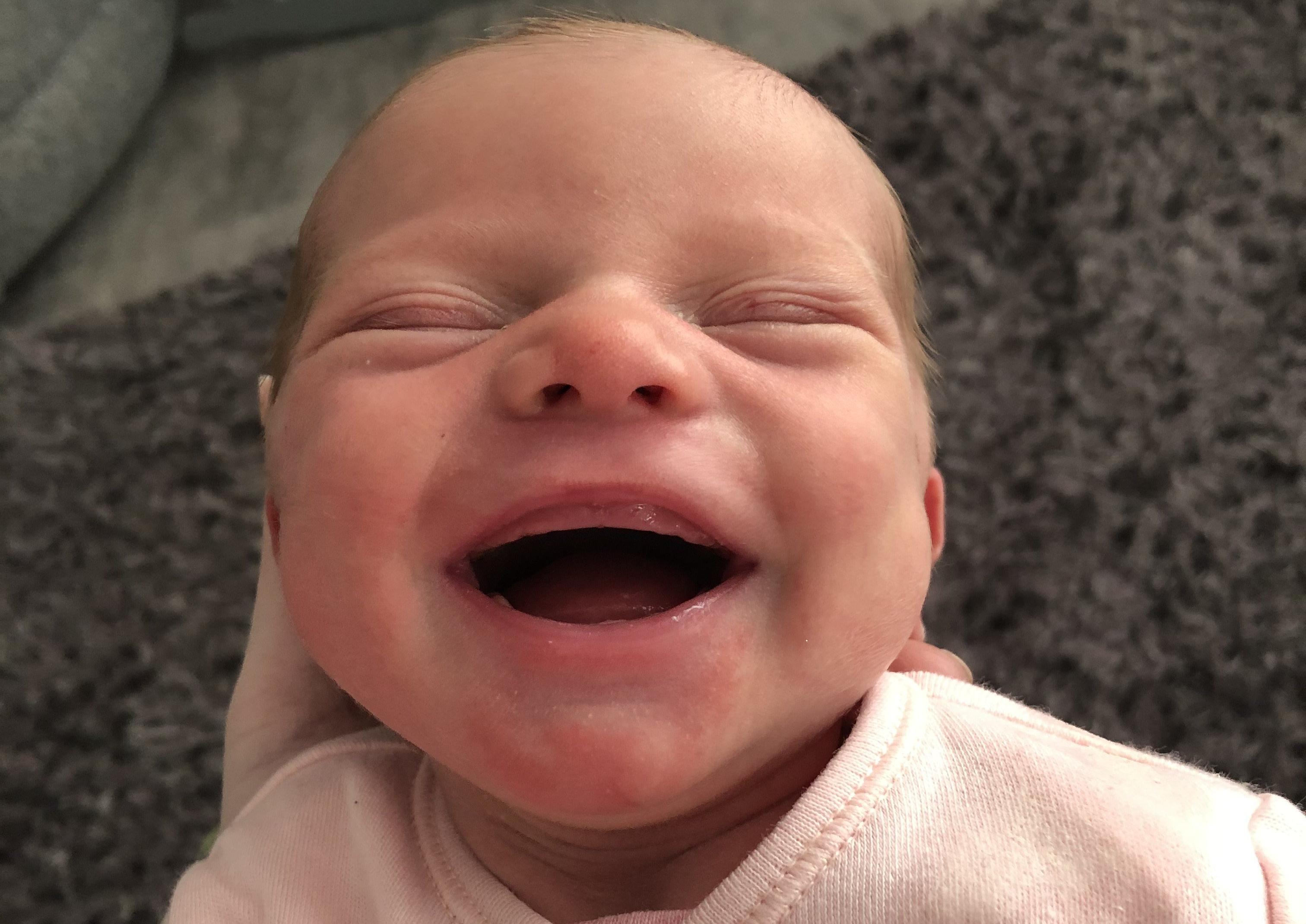 Baby Isabella was born in March last year.