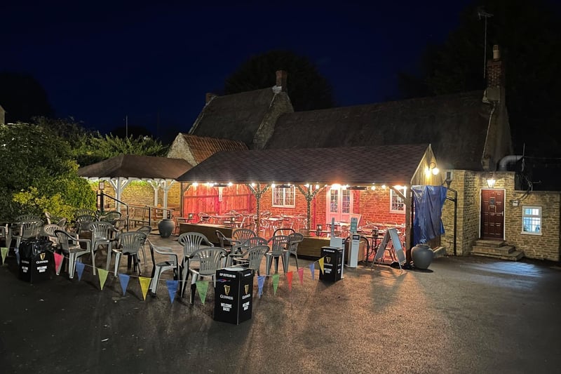 The Elwes Arms in Great Billing have a beautiful covered patio and garden to serve food and drink!