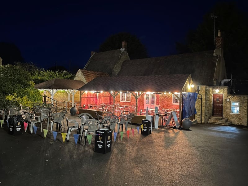 The Elwes Arms in Great Billing have a beautiful covered patio and garden to serve food and drink!