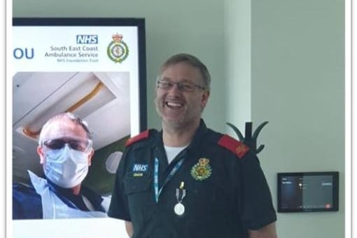 Simon Ticehurst, Paramedic Practitioner, Brighton, was given a Queen’s Ambulance Service medal for long service and good conduct (20 years):