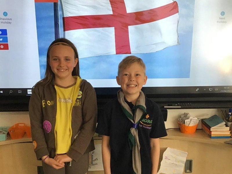Year-five pupils from Thailand class