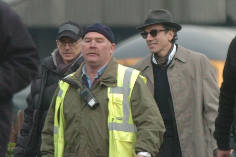 Also pictured during filming at Nene Valley Railway is Oscar winner Daniel Day Lewis on set for the movie Nine.