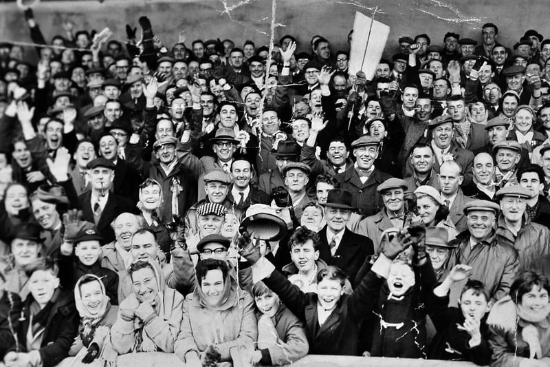 Mrs Clifford of Stanground  sent us this image of Posh fans. Can you help us date it?