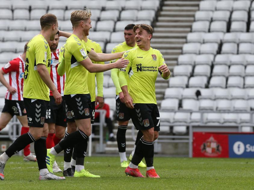 Sam Hoskins took his tally to eight goals for the season with a late free-kick at Sunderland. Pictures: Pete Norton.