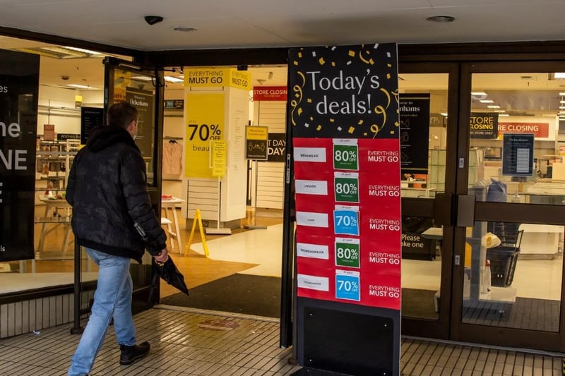 Shoppers reported on Friday that there wasn't much stock left ahead of Saturday's closure