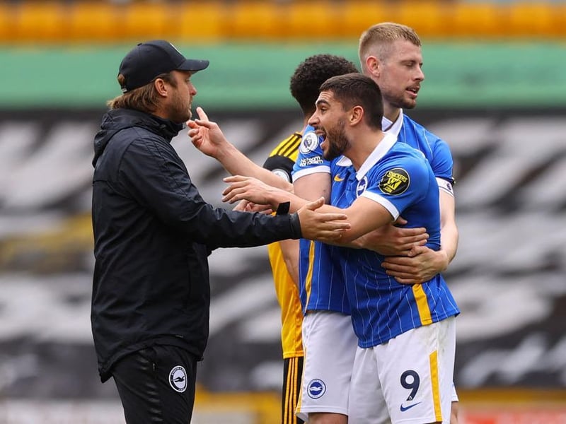 Lost his cool after the final whistle at Wolves and received a red for foul and abusive language towards the referee. Will miss the match against West Ham which culd open up a chance for Aaron Connolly or Andi Zeqiri