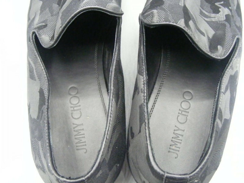 Men's Jimmy Choo black camouflage loafers, size 91⁄2. Worn but in excellent condition. Ends Sunday. Starting bid: £70.00