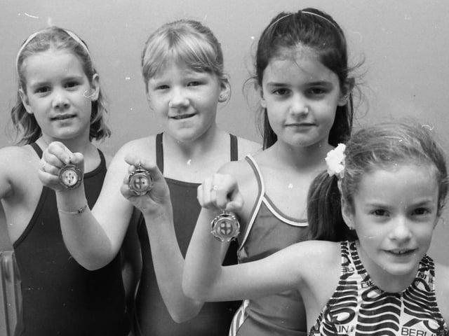 Some award winning swimmers pictured in 1984