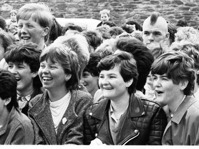 A sea of happy faces pictured in Derry in 1984